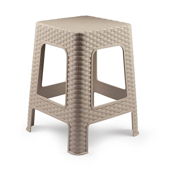 PLASTICFORTE SGABELLO RATTAN MARRONE GRA 