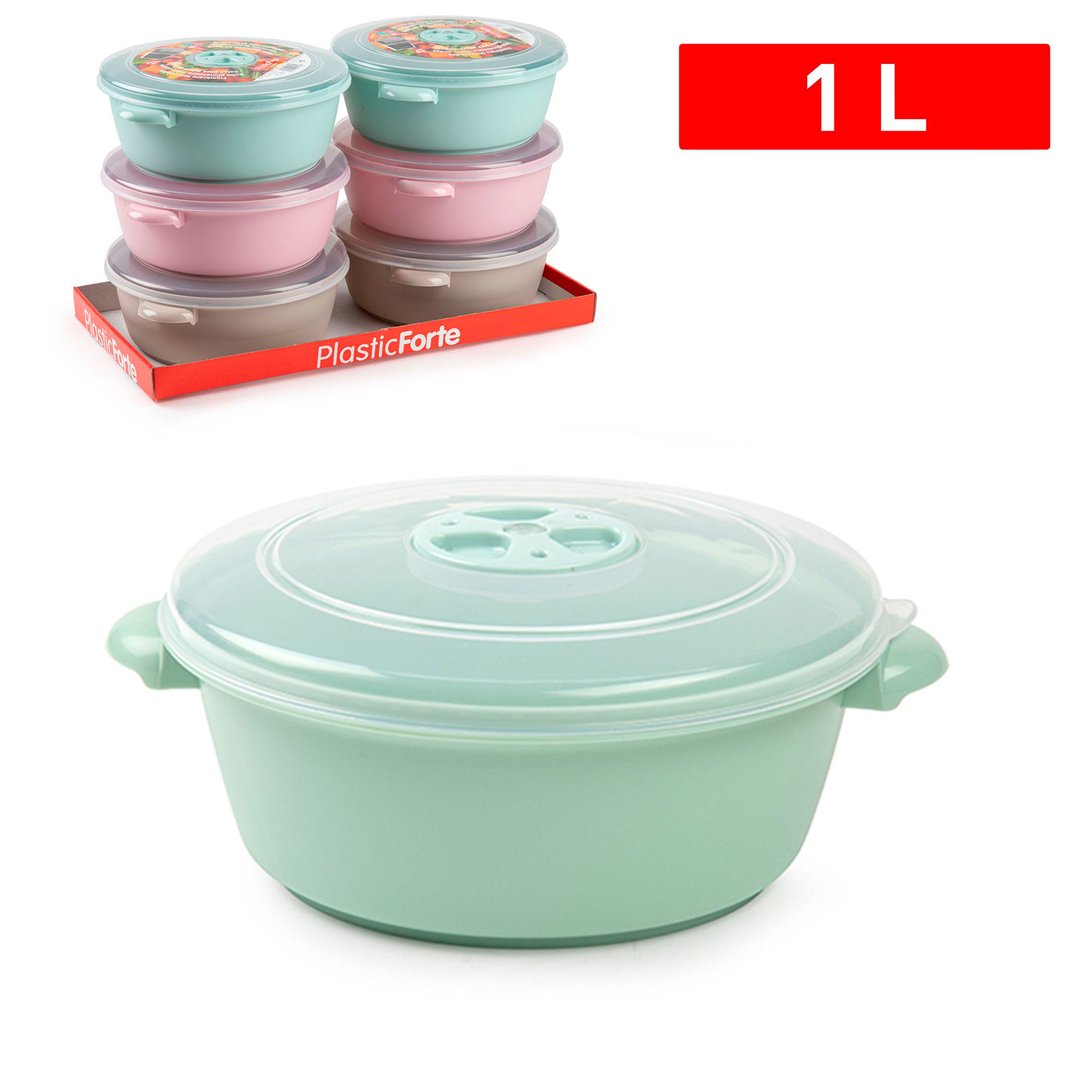 PLASTICFORTE CONTENITORE MICROONDE 1L SURT VRM