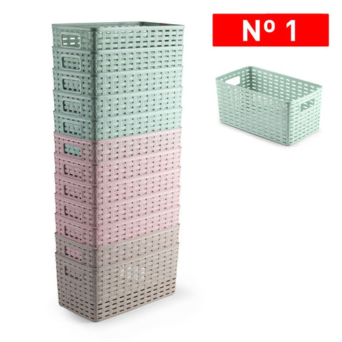 PLASTICFORTE CESTA RATTAN 5L 28X17 CM SURT VRM - Infinity Home Store