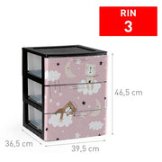 PLASTICFORTE CASSETTIERA 3CASS RIN BLACK 