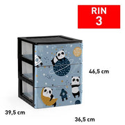 PLASTICFORTE CASSETTIERA 3CASS RIN BLACK 