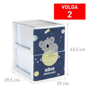 PLASTICFORTE CASSETTIERA 2CASS VOLGA DECO39