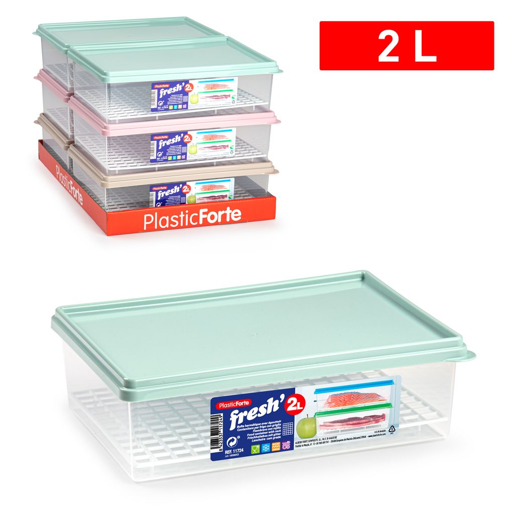 PLASTICFORTE CONTEN FRESH C/GRIGLIA 2LT SURT VRM