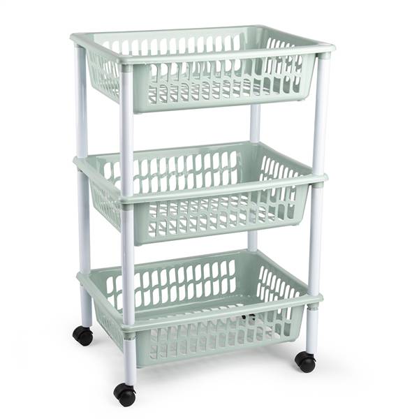 PLASTICFORTE CARRELLO A 3 PIANI VERDE 