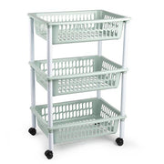 PLASTICFORTE CARRELLO A 3 PIANI VERDE 