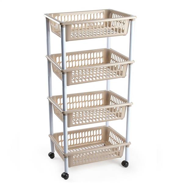 PLASTICFORTE CARRELLO A 4 PIANI MARRONE 
