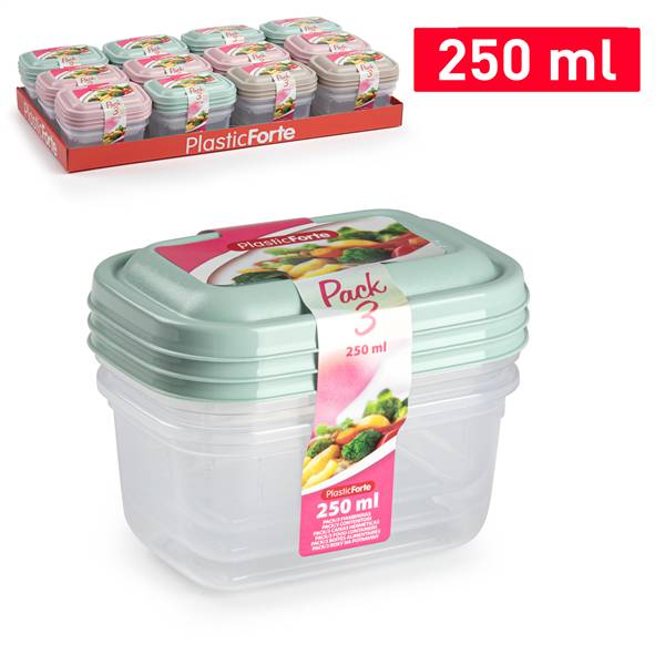 PLASTICFORTE CONTENITORI 3PZ 250ML SURT VRM