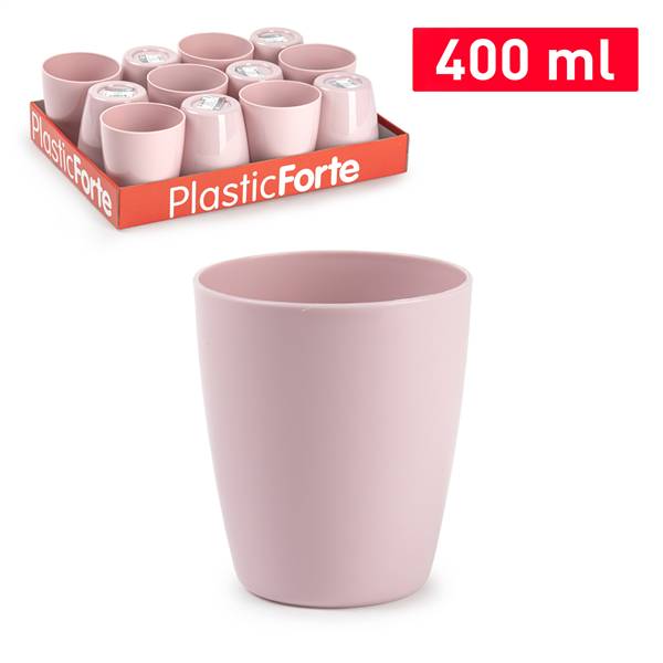 PLASTICFORTE BICCHIERE ACQUA ROSA PALO 