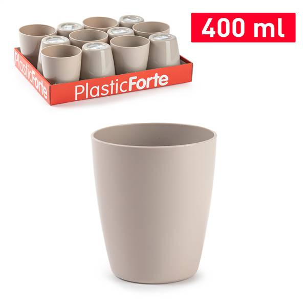 PLASTICFORTE BICCHIERE ACQUA MARRON F18 JAR