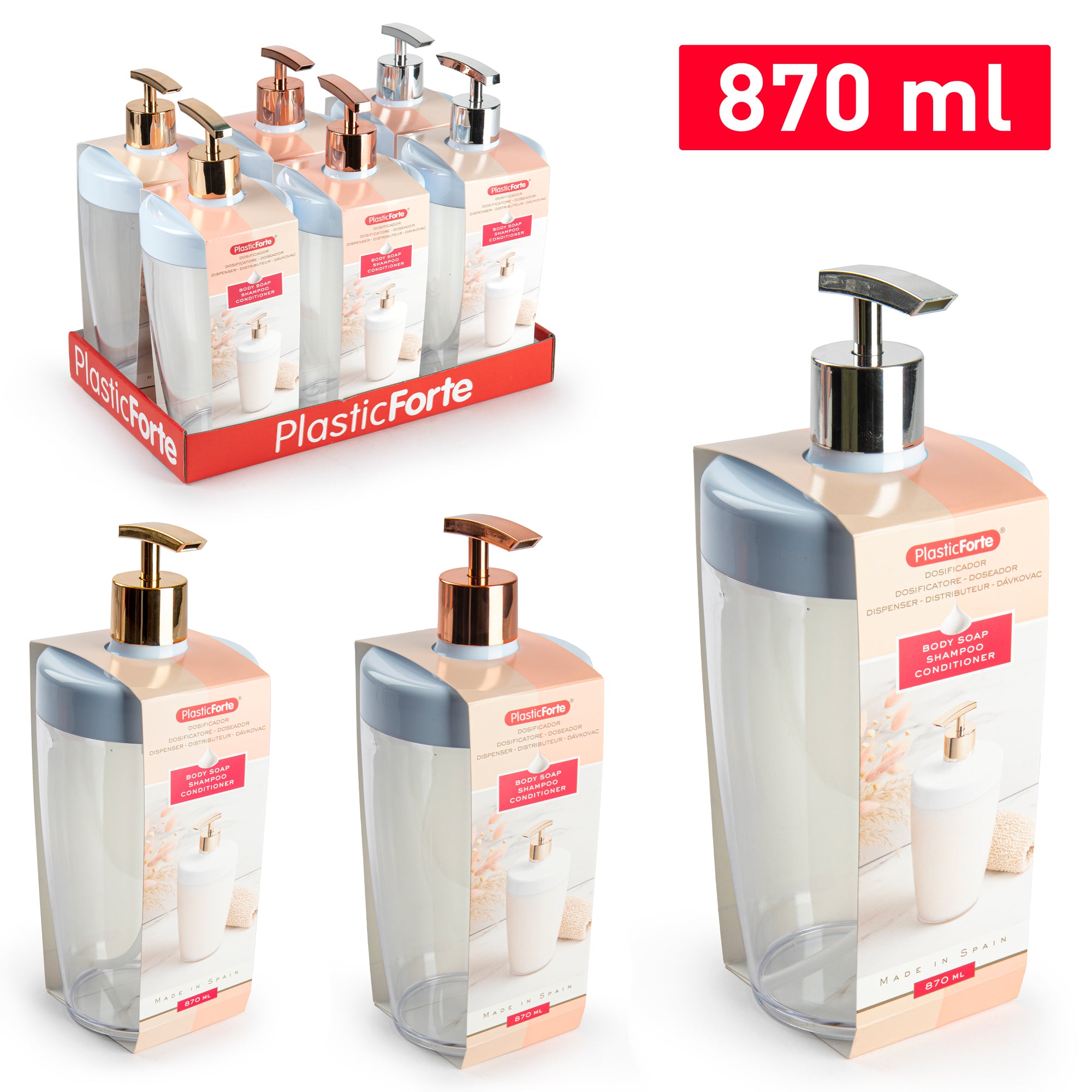 PLASTICFORTE DOSATORE SAPONE BIANCO