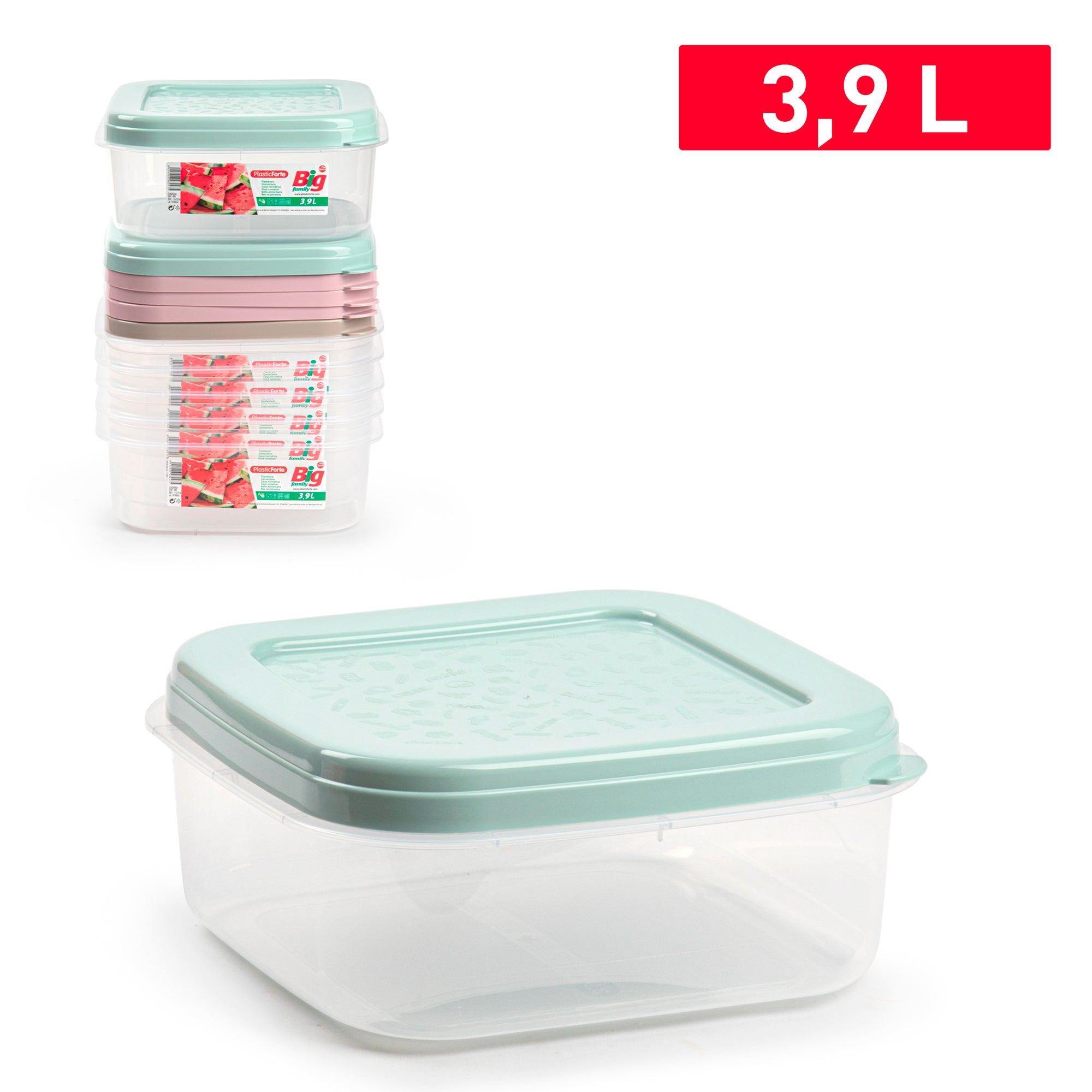 PLASTICFORTE CONTENITORE BIG QUADR 3,9 L - Infinity Home Store