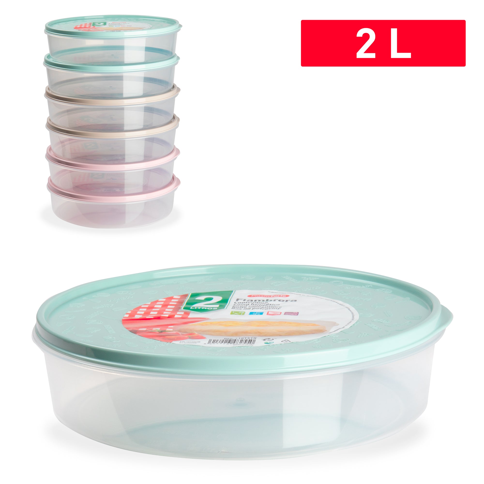 PLASTICFORTE CONTEN PER FRITTATA 2LT SURT VRM