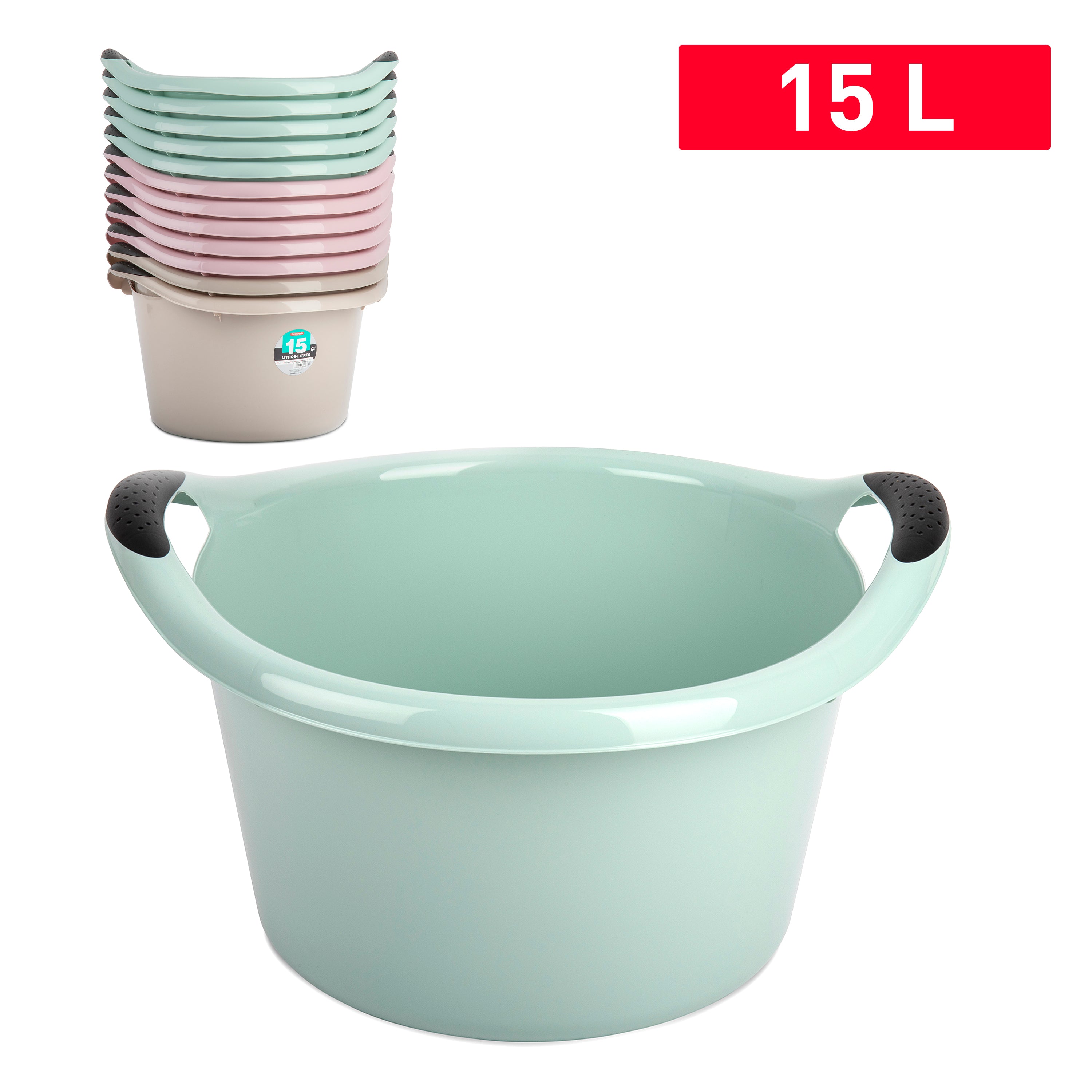 PLASTICFORTE BACINELLA TONDA 15LT C/MAN
