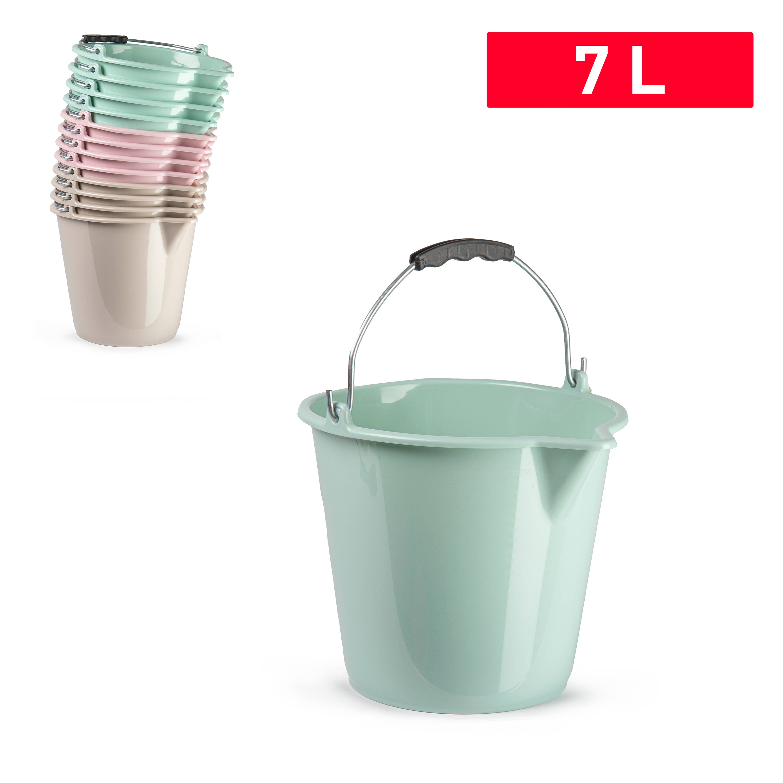 PLASTICFORTE SECCHIO 7LT SURT VRM - Infinity Home Store