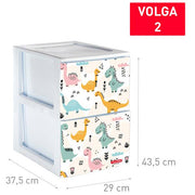PLASTICFORTE CASSETTIERA 2CASS VOLGA DINO