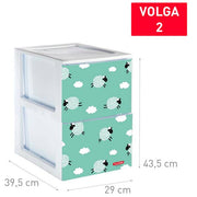 PLASTICFORTE CASSETTIERA 2CASS VOLGA DREAMS