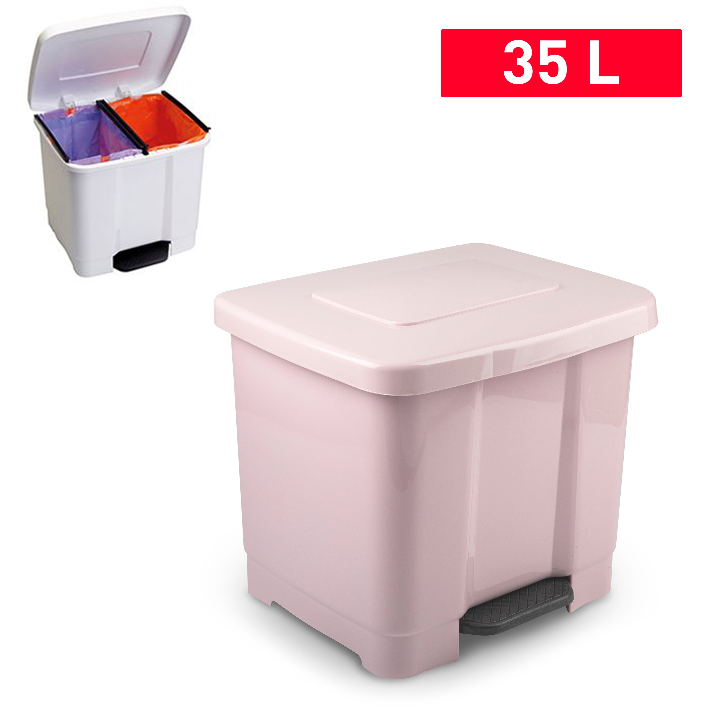 PLASTICFORTE SECCHIO PATTUMIERA ROSA 35L