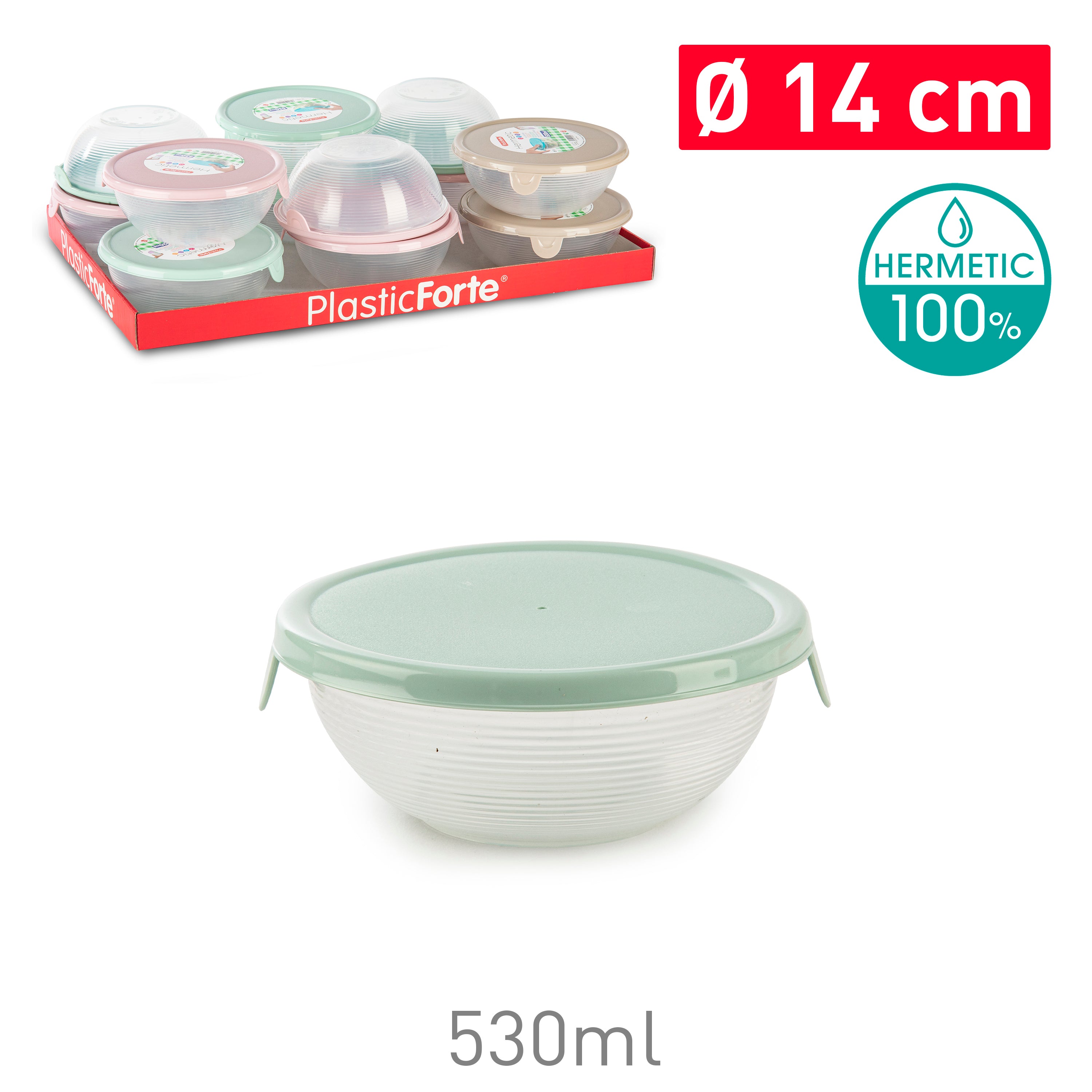 PLASTICFORTE CIOTOLA CON COPERCHIO CM.14 - Infinity Home Store