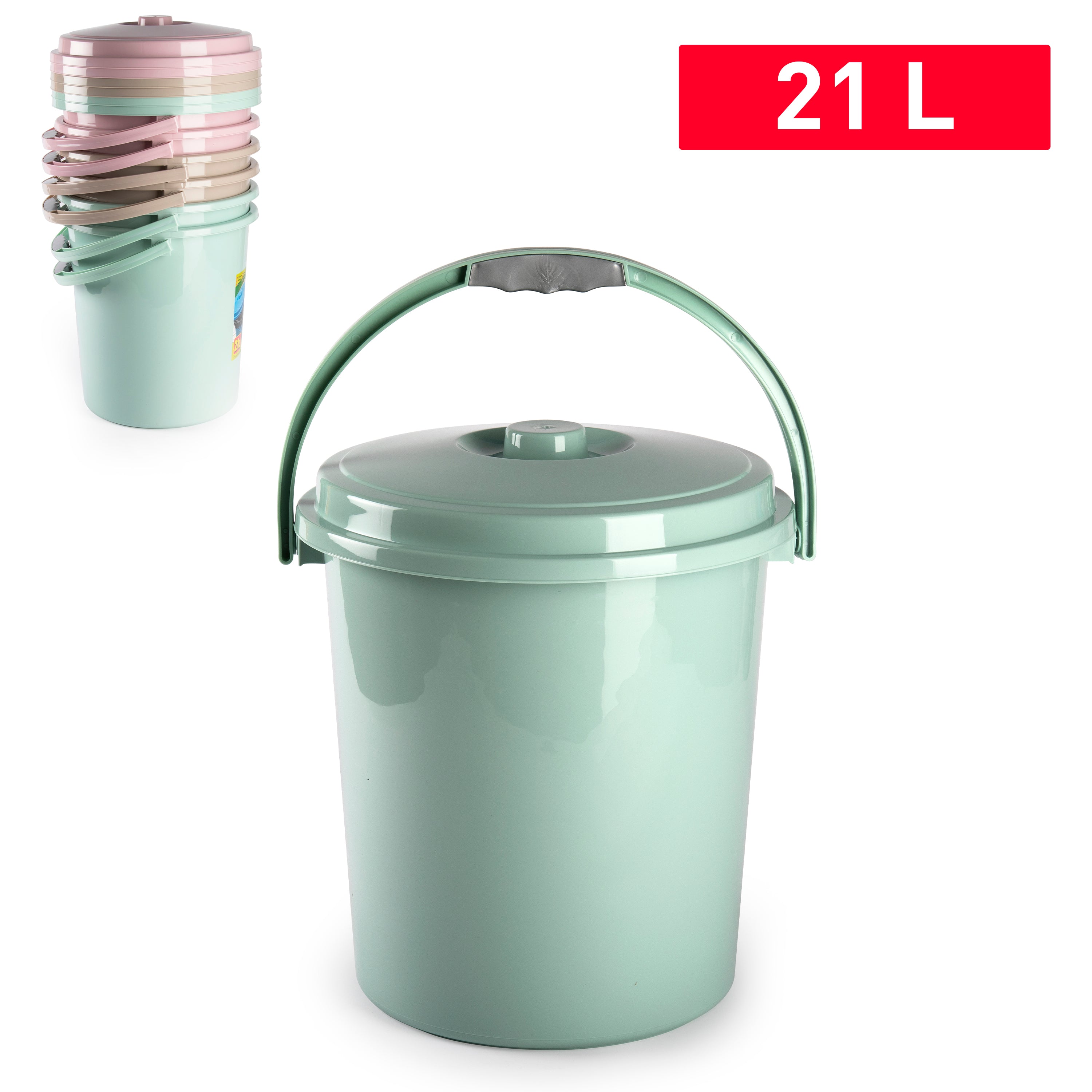 PLASTICFORTE BIDONE C/COPERCHIO ECO 21LT SURT VRM