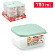 PLASTICFORTE CONTEN BENTO QUADRATO 700ML SURT VRM