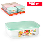 PLASTICFORTE CONTEN BENTO RETTANG 900ML SURT VRM