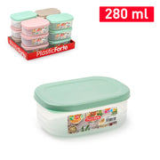 PLASTICFORTE CONTEN BENTO RETTANG 280ML SURT VRM