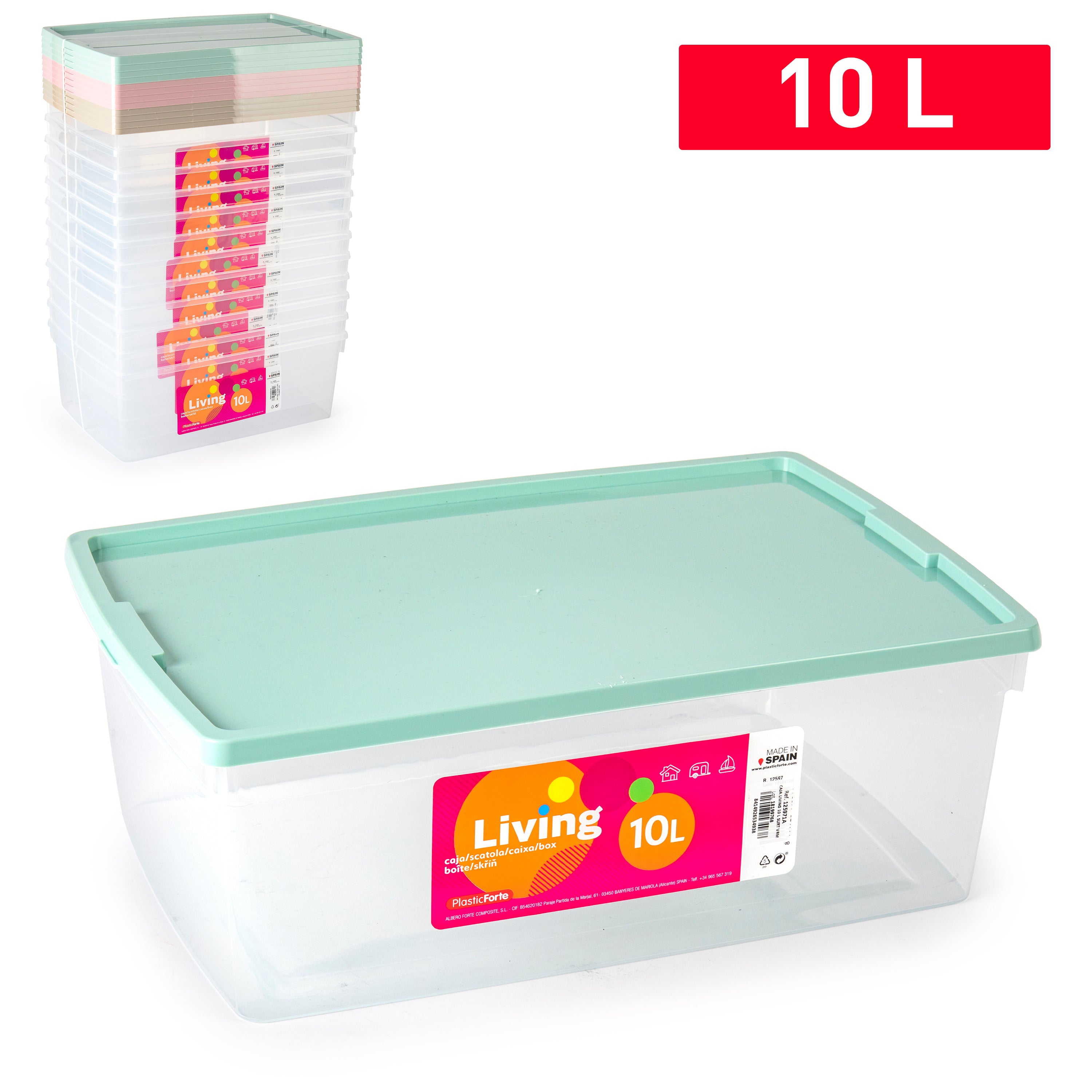 PLASTICFORTE SCATOLA MULTIUSO LIVING 10L SURT VRM