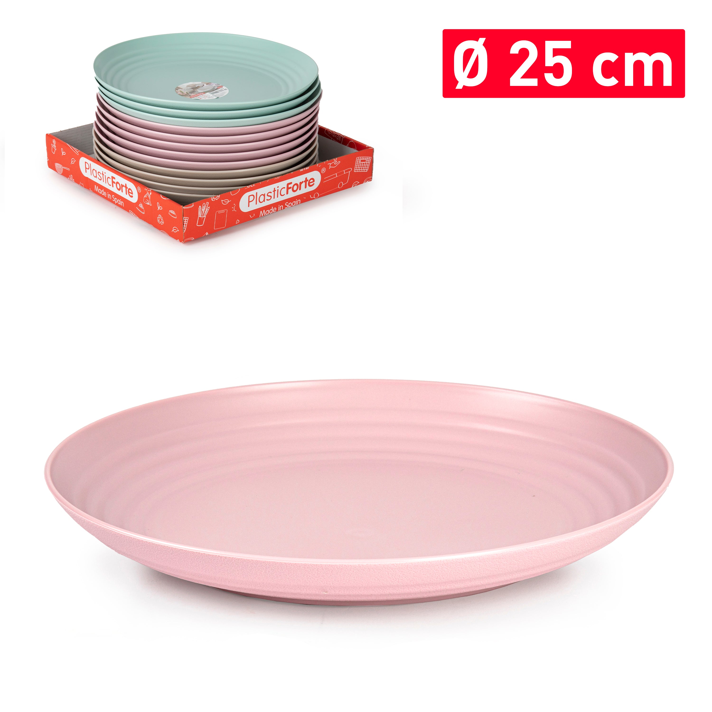 PLASTICFORTE PIATTO CLASSIC 25CM SURT VRM