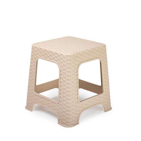 Plasticforte Sgabello Rattan Marrone Pic