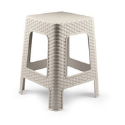 PLASTICFORTE SGABELLO RATTAN MARRONE 