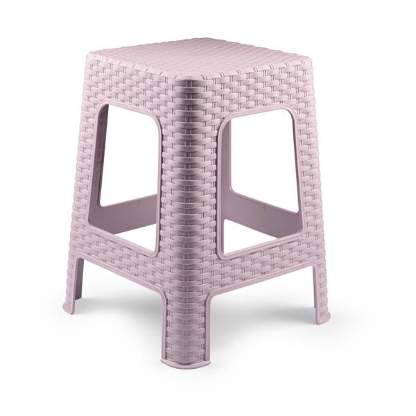 PLASTICFORTE SGABELLO RATTAN ROSA GRAND 