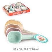 PLASTICFORTE SET 4 CUCCHIAI PER MISURARE SURT VRM