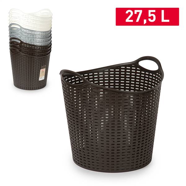 PLASTICFORTE CESTINO RATTAN 27,5 L 40X37 