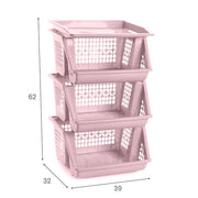 PLASTICFORTE SCAFFALI ROSA 62X32X39 CM