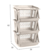 PLASTICFORTE SCAFFALI TORTORA 62X32X39 CM