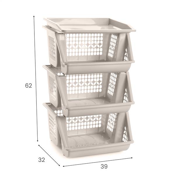 PLASTICFORTE SCAFFALI TORTORA 62X32X39 CM