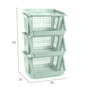 PLASTICFORTE SET 3 SCAFFALI VER 62X32X39 CM