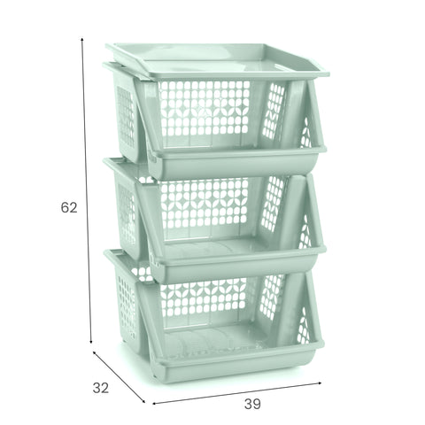 Plasticforte Set 3 Scaffali Ver 62x32x39