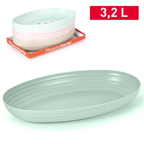 PLASTICFORTE VASSOIO CLASSIC OVALE 3,2LT SURT VRM