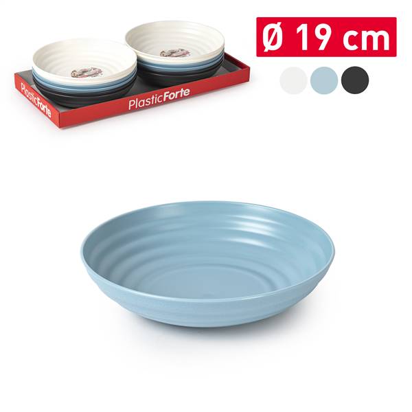 PLASTICFORTE PIATTO FONDO CLASSIC 19CM SURTIDO BAG