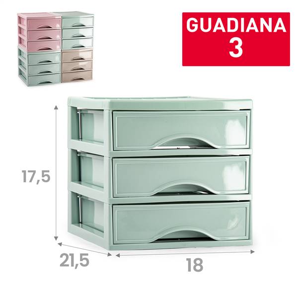 PLASTICFORTE CASSETTIERA GUADIANA 3CASS 