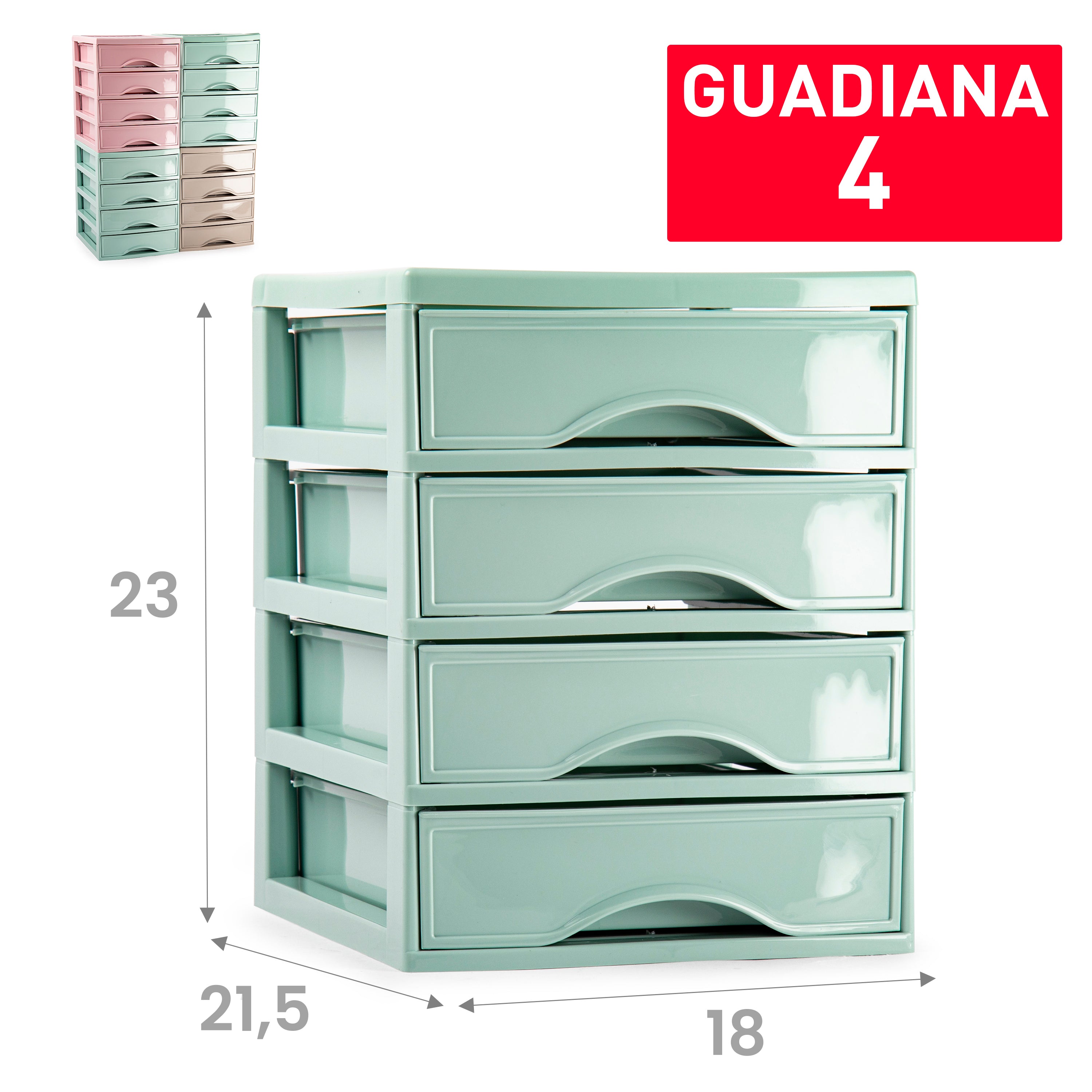 PLASTICFORTE CASSETTIERA GUADIANA 4CASS