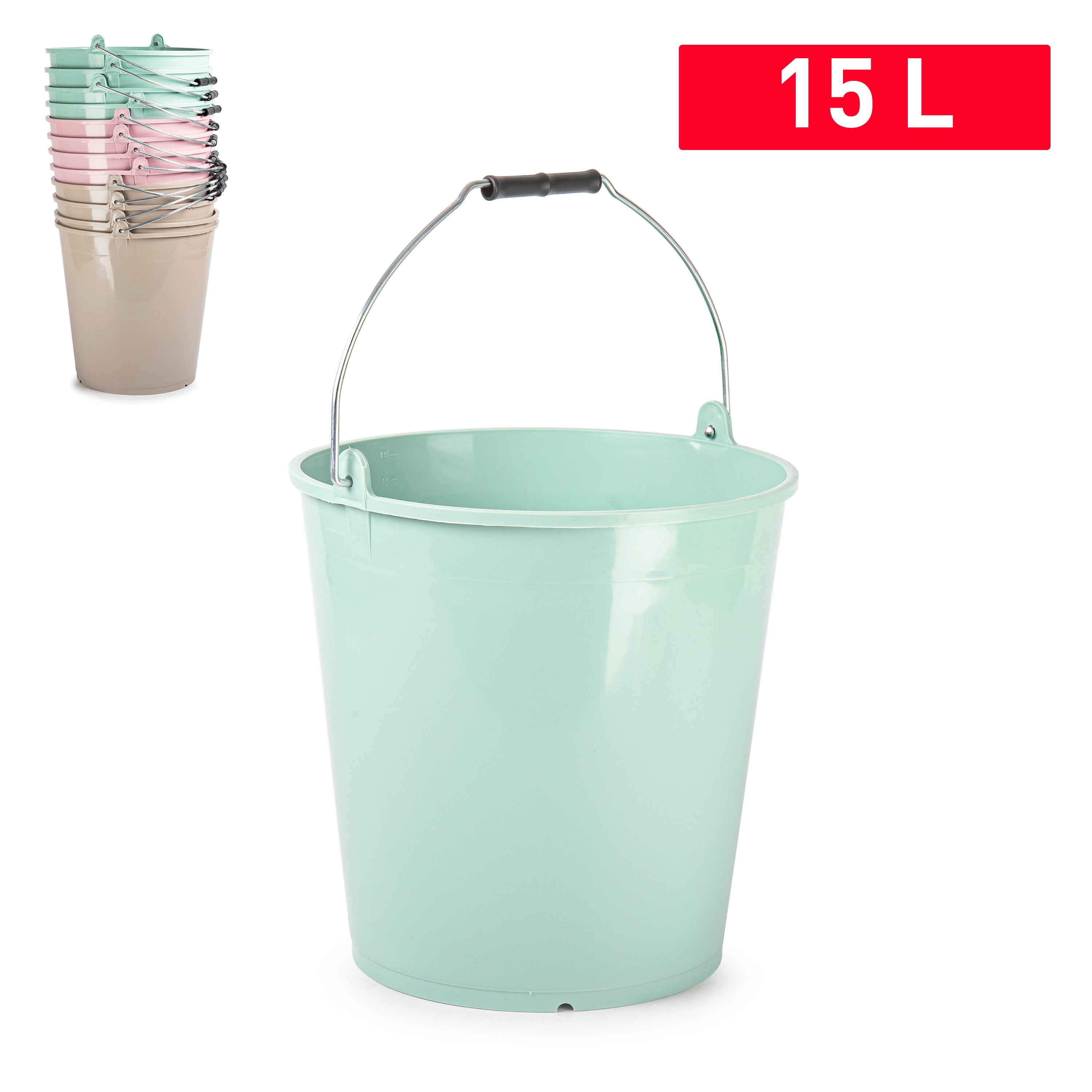 PLASTICFORTE SECCHIO CASALINGO 15LT SURT VRM