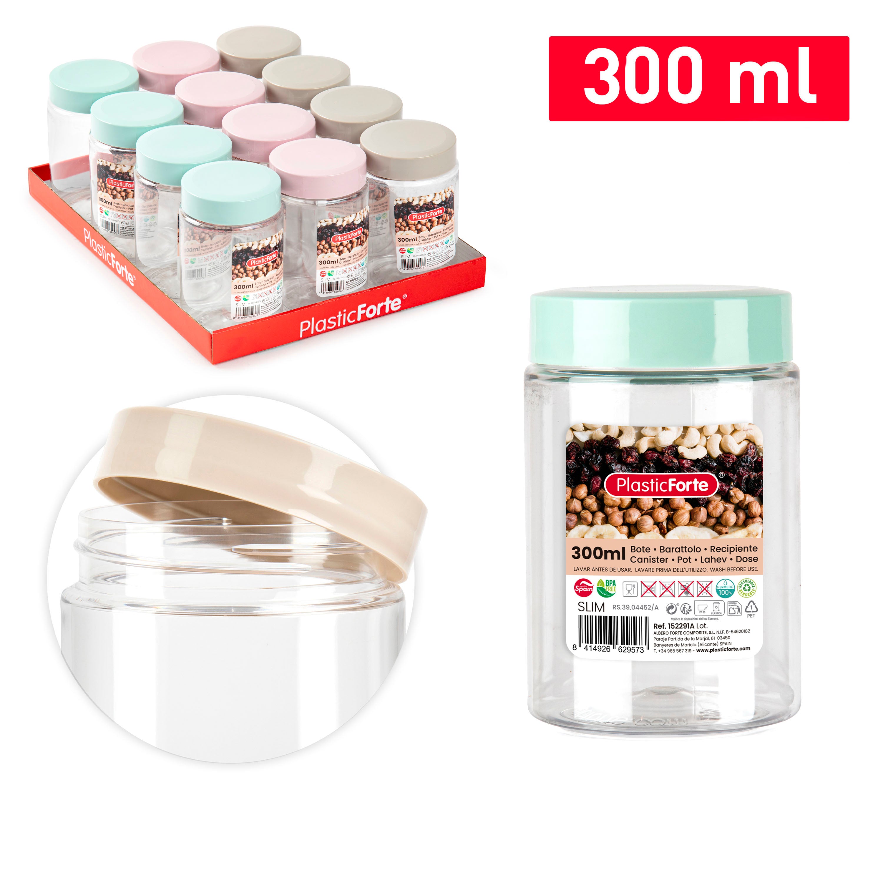 PLASTICFORTE BARATTOLO MONTECARLO 300ML