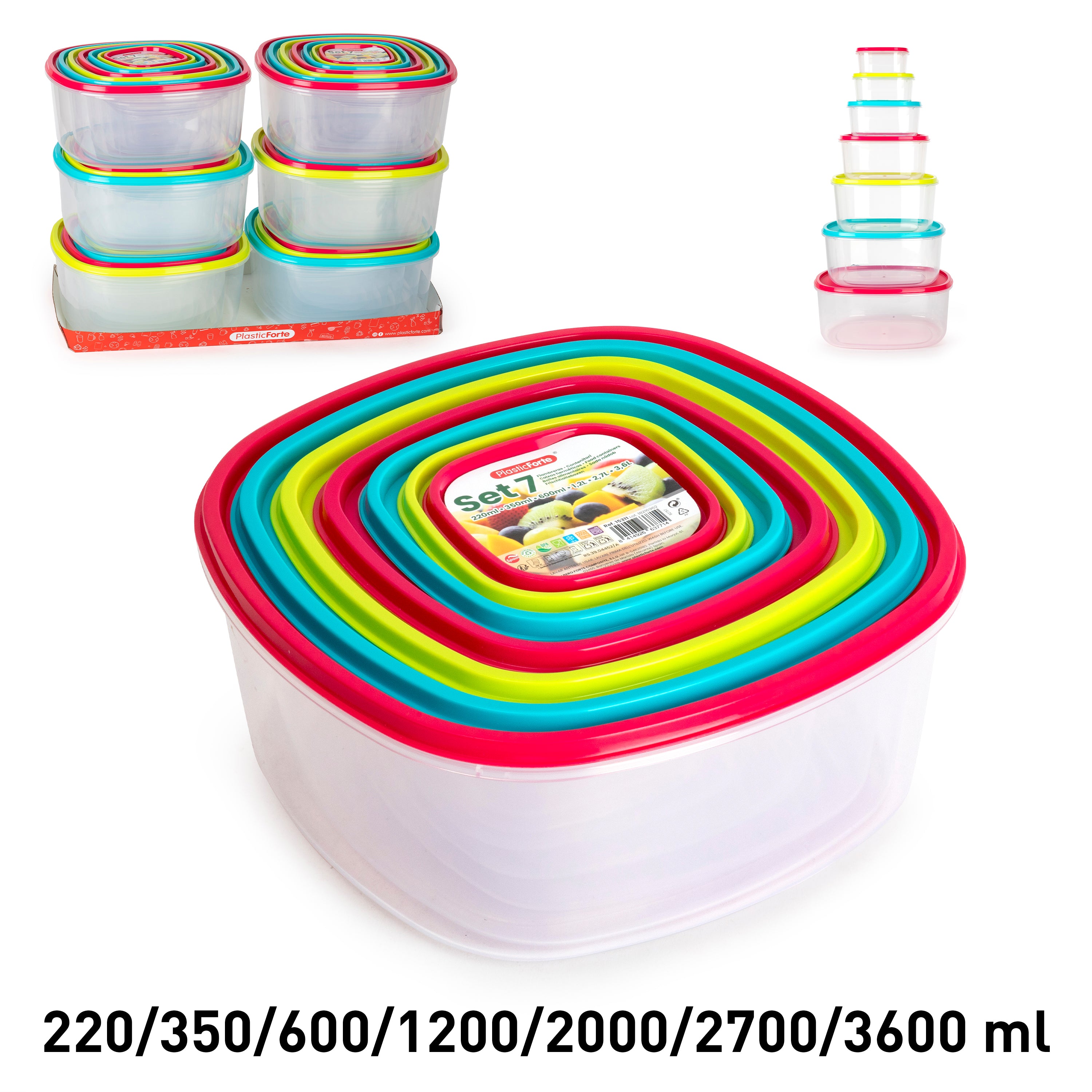 PLASTICFORTE SET 7 CONTENITORI URBAN