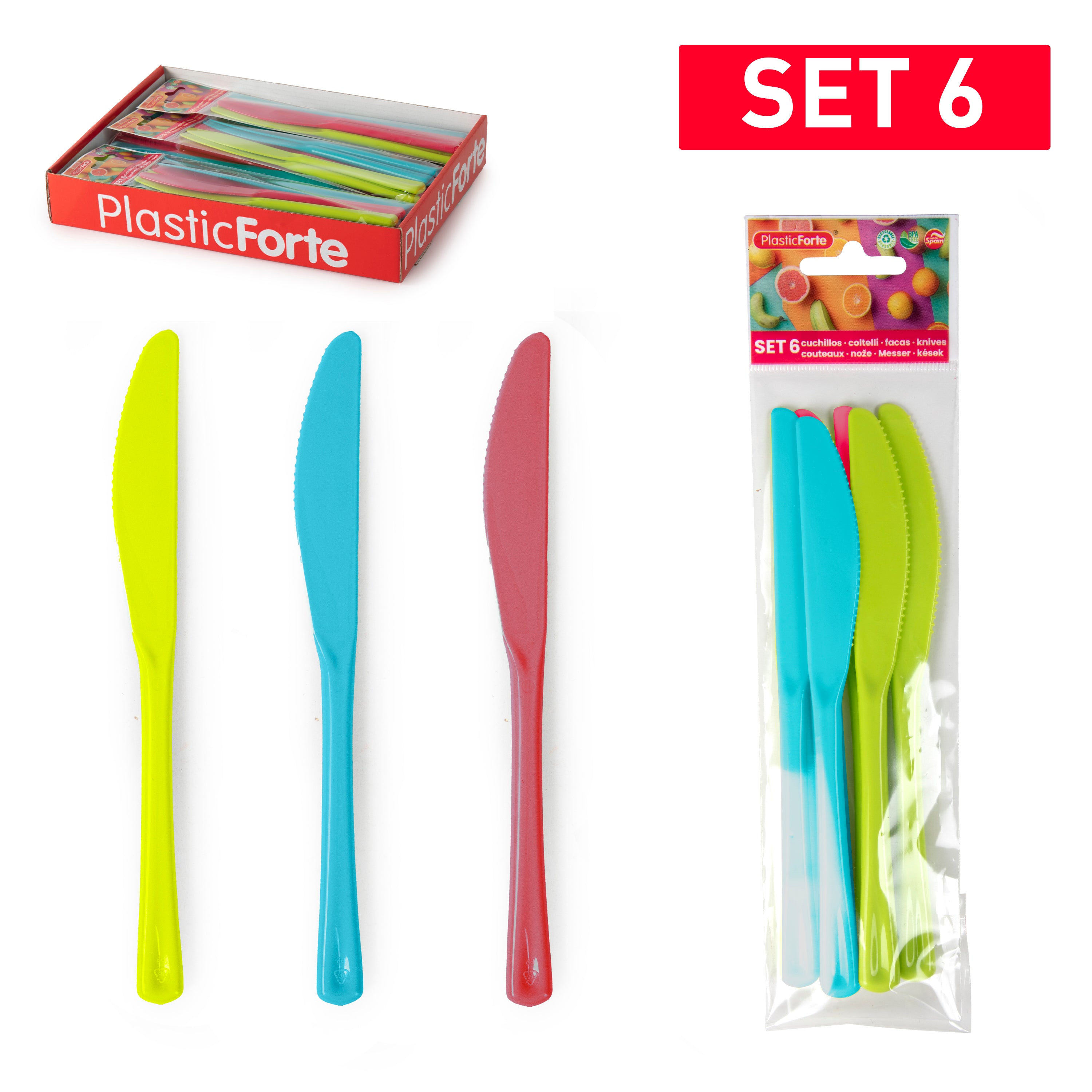 PLASTICFORTE COLTELLI 6PZ PICNIC