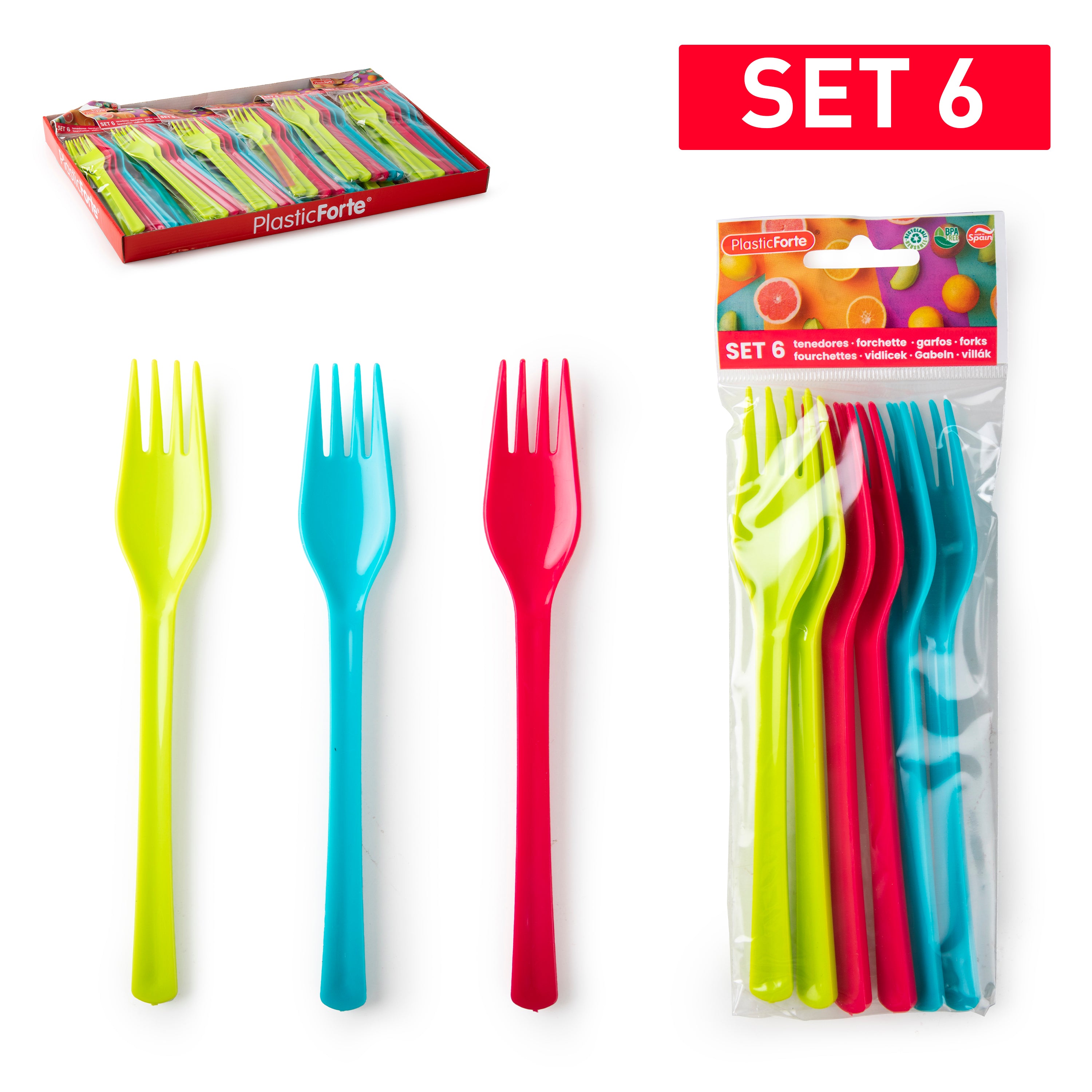 PLASTICFORTE FORCHETTE 6PZ PICNIC - Infinity Home Store