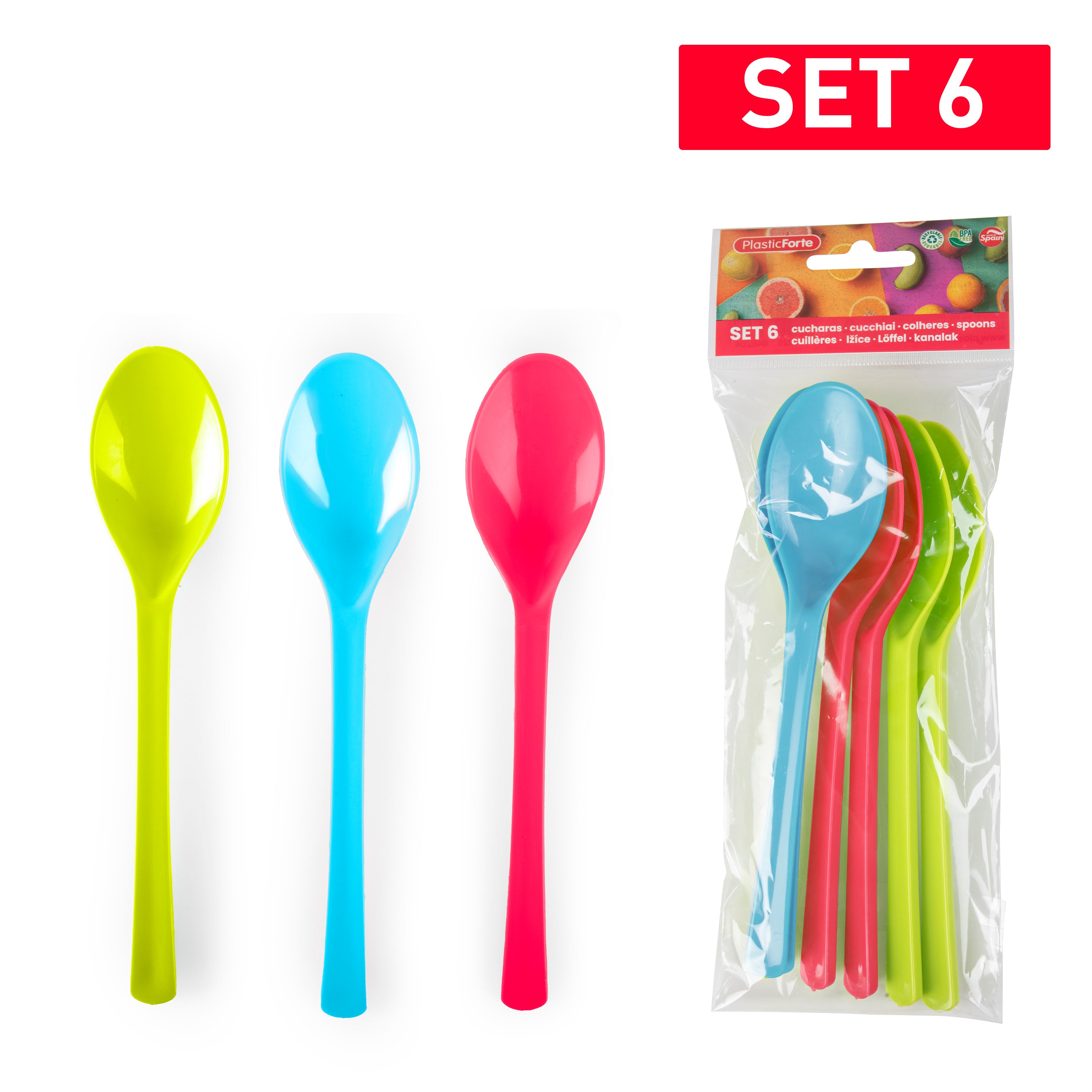 PLASTICFORTE CUCCHIAI 6PZ PICNIC - Infinity Home Store