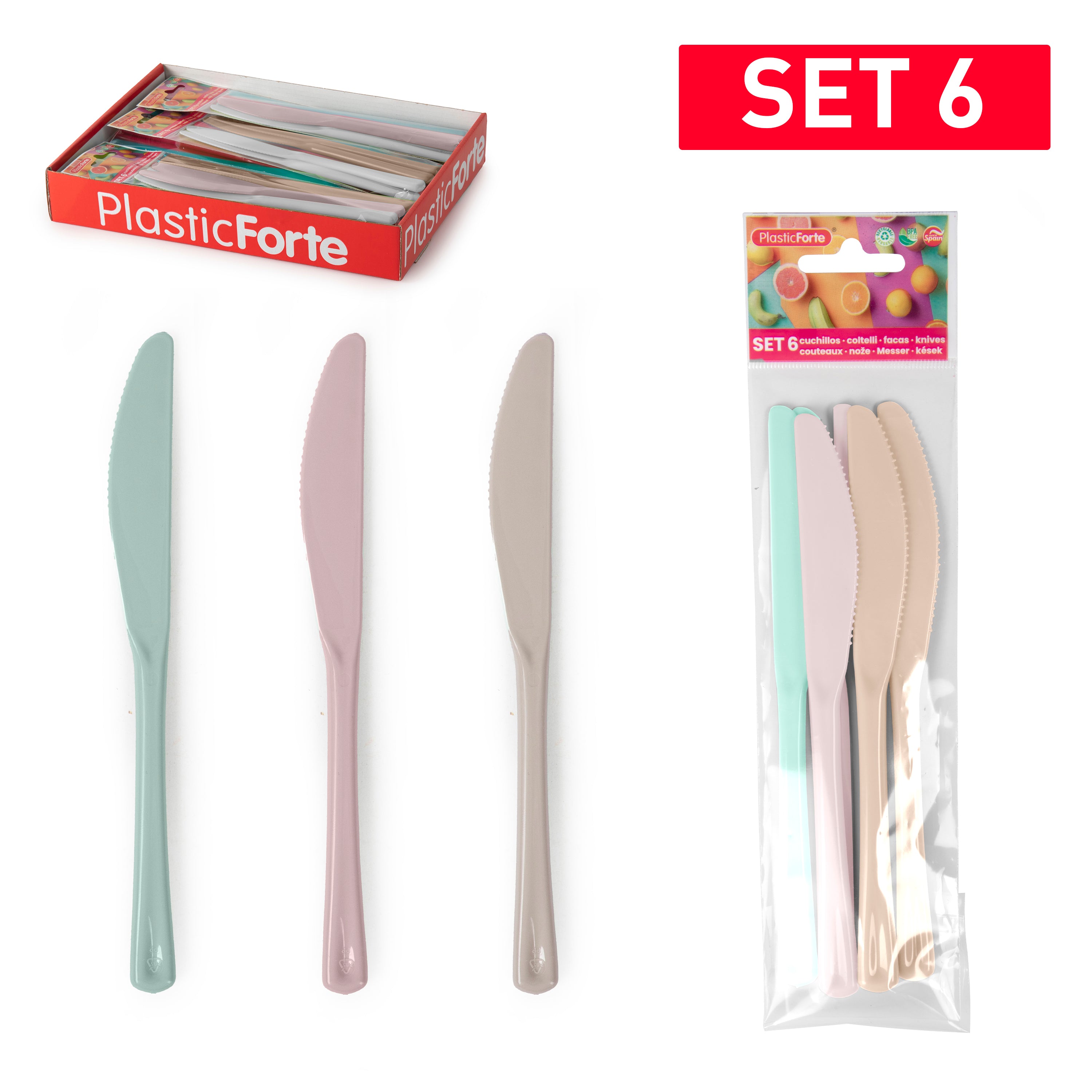 PLASTICFORTE COLTELLI 6PZ PICNIC SURT