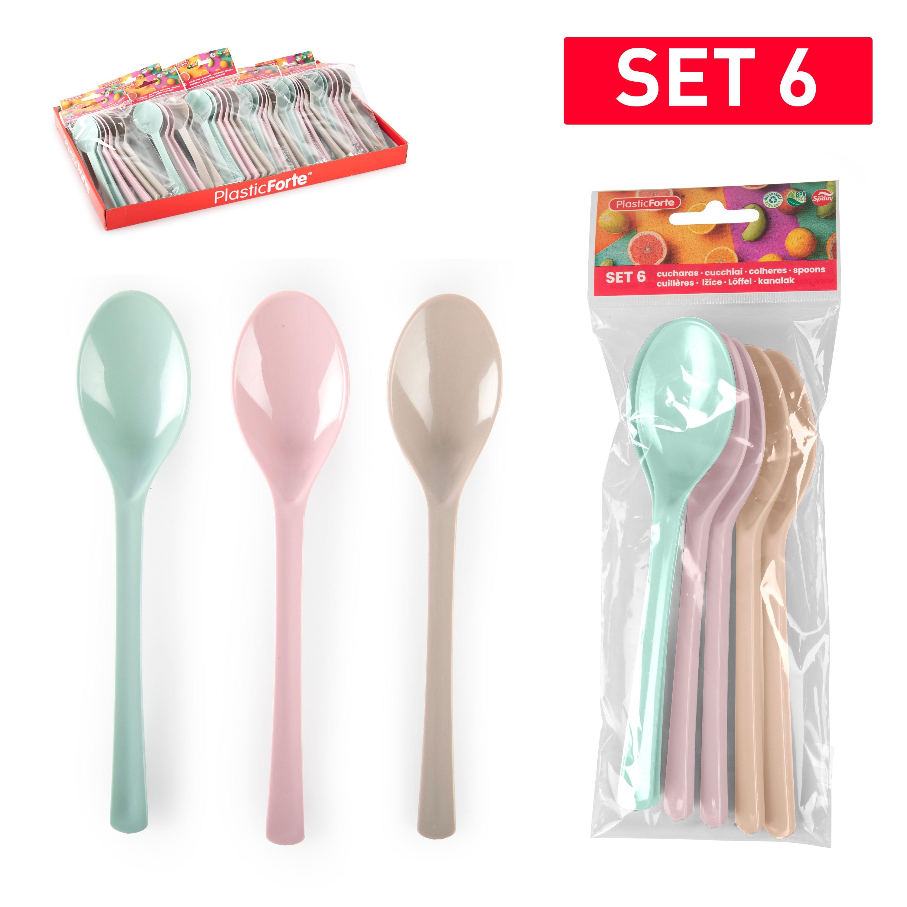 PLASTICFORTE CUCCHIAI 6PZ PICNIC SURT